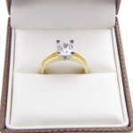 14 karaats gouden bicolor zirkonia ring