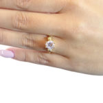 14 karaats gouden ring solitair met zirkonia