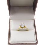 14 karaats gouden ring solitair met zirkonia