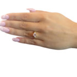 14 karaats gouden ring solitair met zirkonia