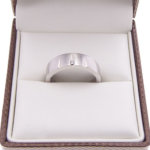 14 karaats wit goud ring met 1 diamant