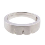 14 karaats wit goud ring met 1 diamant