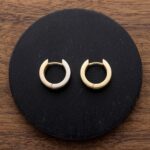 Bicolor gouden oorclips