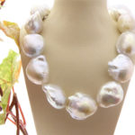 Barok parel collier met zoutzee parels