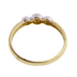 Bicolor ring met 3 briljanten