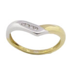 Bicolor slag ring met briljanten