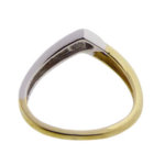 Bicolor slag ring met briljanten