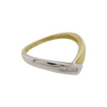 Bicolor slag ring met briljanten