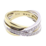 Christian bicolor gouden ring met briljanten