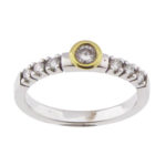 Christian bicolor gouden ring met diamanten