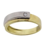 Christian gouden bicolor ring met briljant