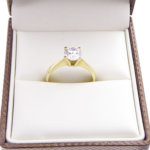 Christian ring met zirkonia solitair