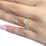 Christian ring geel goud met zirkonia