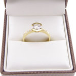 Christian ring geel goud met zirkonia