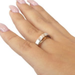 Christian wit en rosé gouden ring met diamant