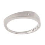 Christian wit goud ring met 1 diamant