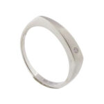 Christian wit goud ring met 1 diamant