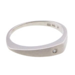 Christian wit goud ring met 1 diamant