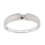Christian wit gouden ring met 1 diamant