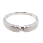 Christian wit gouden ring met 1 diamant