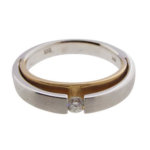 Christian wit & rose gouden ring met diamant