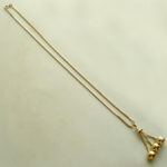 Geel gouden collier met balletjes