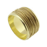 Geel gouden gevlochten draad ring