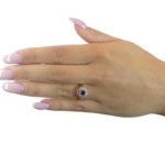 Gouden ring met Black and White Diamonds