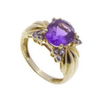 Gouden ring met amethist