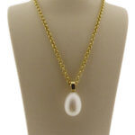 Single pearl zoetwaterparel collier