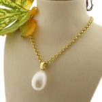 Single pearl zoetwaterparel collier