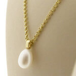 Single pearl zoetwaterparel collier