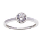 Wit gouden Christian zirkonia ring