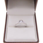 Wit gouden Christian zirkonia ring