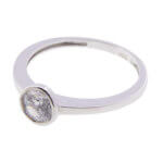 Wit gouden Christian zirkonia ring