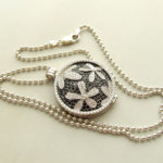 Zilveren collier en hanger met zirkonia