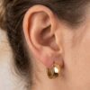 Bicolor gouden oorclips