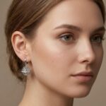 14 karaat wit gouden zirkonia oorbellen