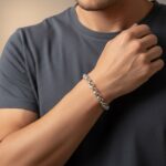 Zilveren Christian armband met losse schakels