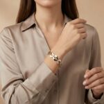 Bicolor gouden fantasie armband