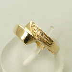 14 karaat geel gouden Christian ring