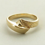 14 karaat geel gouden Christian ring