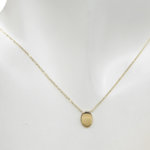 14 karaat ovale hanger met ketting