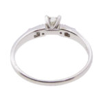 14 karaat wit gouden ring met citrien diamanten