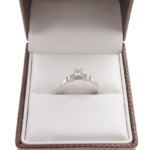 14 karaat wit gouden ring met citrien diamanten