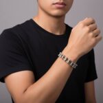 Zilveren armband fietsketting