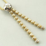 Bicolor gouden collier diamanten hanger