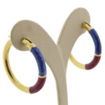 Christian emaille oorbellen