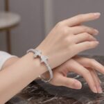 Zilveren zirkonia ster slavenarmband