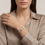 Zilveren zirkonia ster slavenarmband